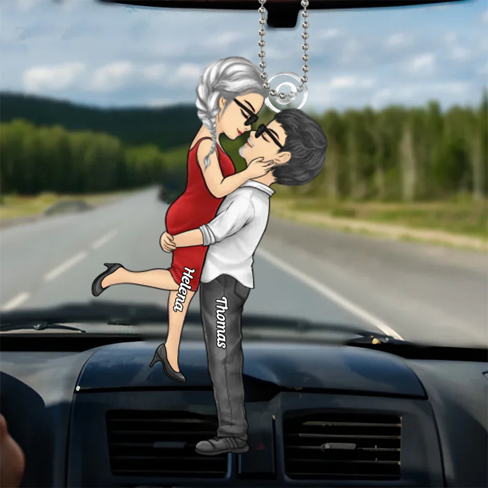 Pendentif de rétroviseur personnalisé pour couple