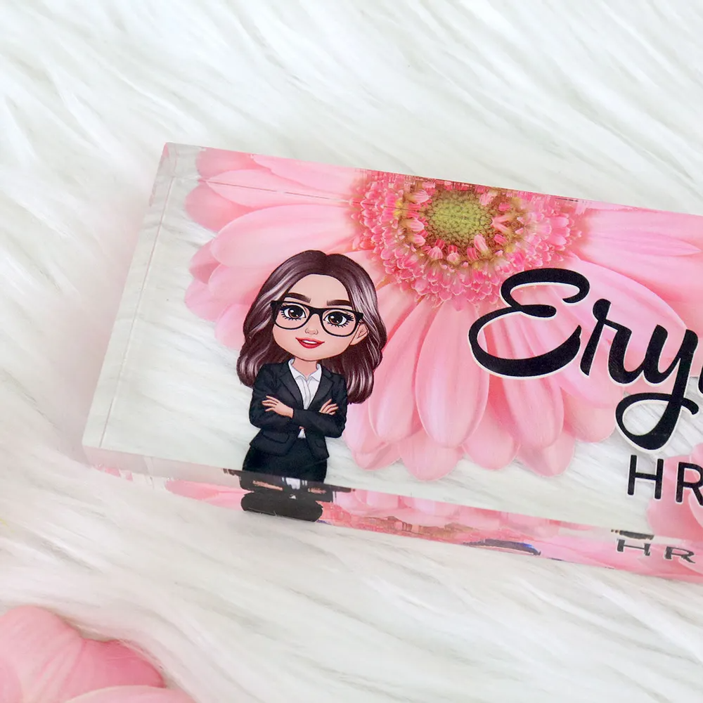 Plaque en acrylique personnalisée pour employé·e·s
