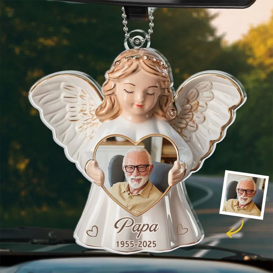 Pendentif personnalisé avec photo – Ange du souvenir