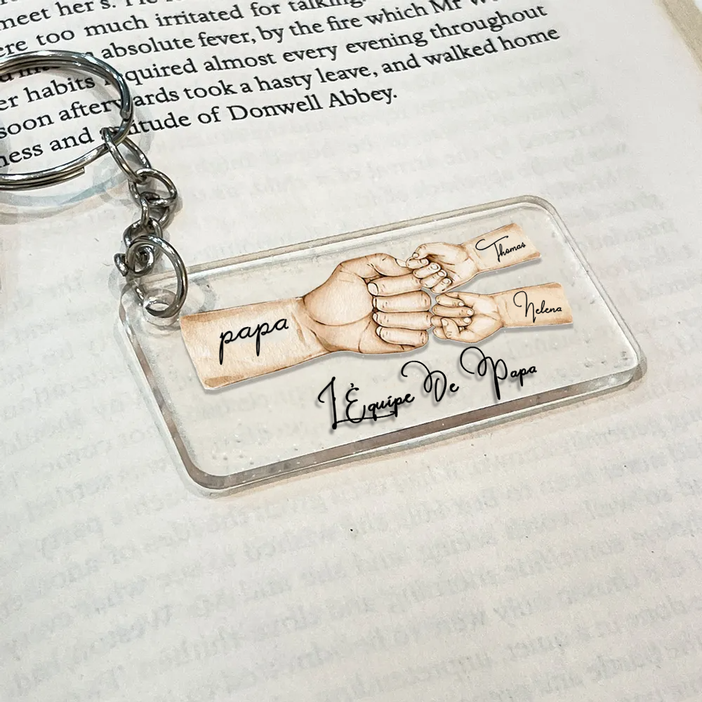 Coup franc – Porte-clés en acrylique personnalisé pour papa