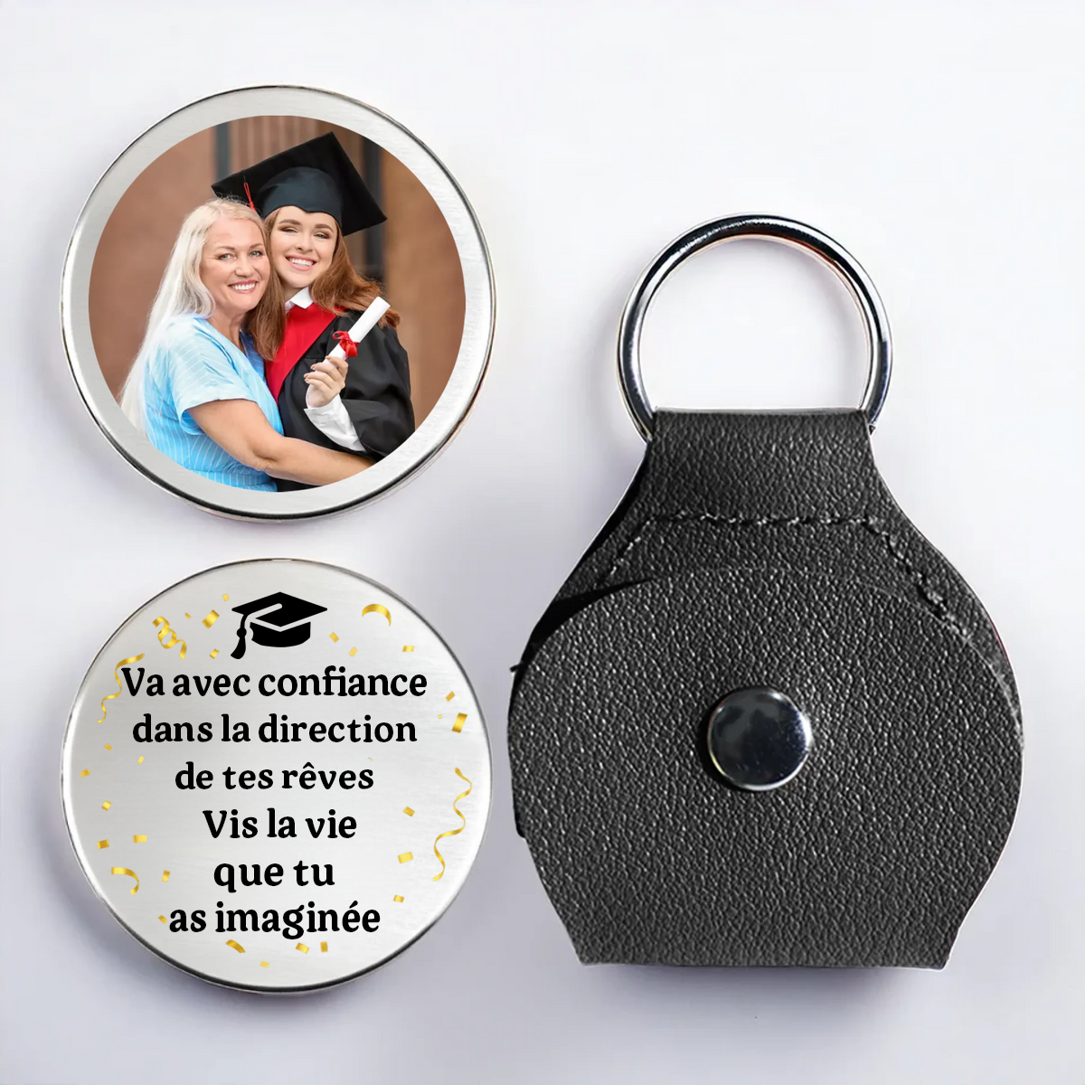 Câlin de poche avec photo – Cadeau de fin d’études