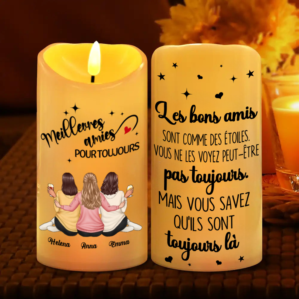 Bougie LED personnalisée pour amies et sœurs