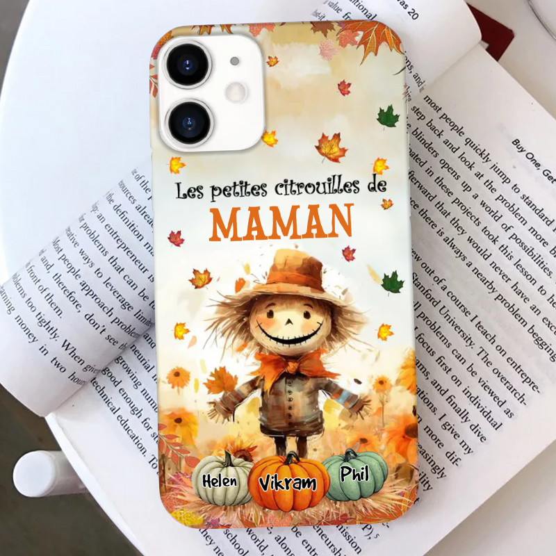 Épouvantail et Citrouilles-Etui téléphone personnalisé pour iPhone et Samsung