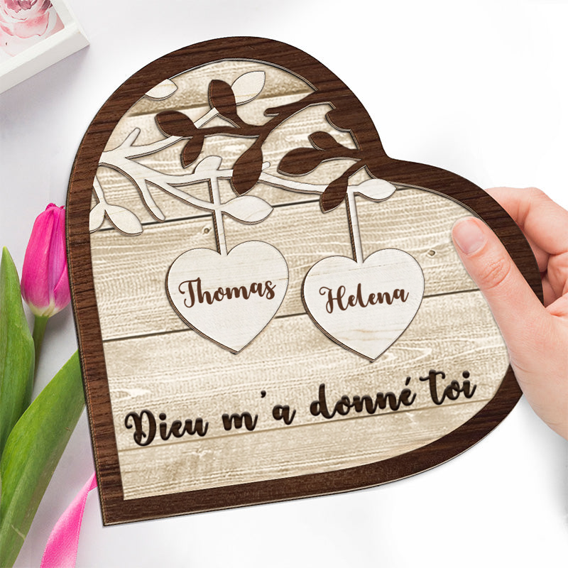 Ensemble depuis... – Plaque en bois personnalisée pour couple amoureux