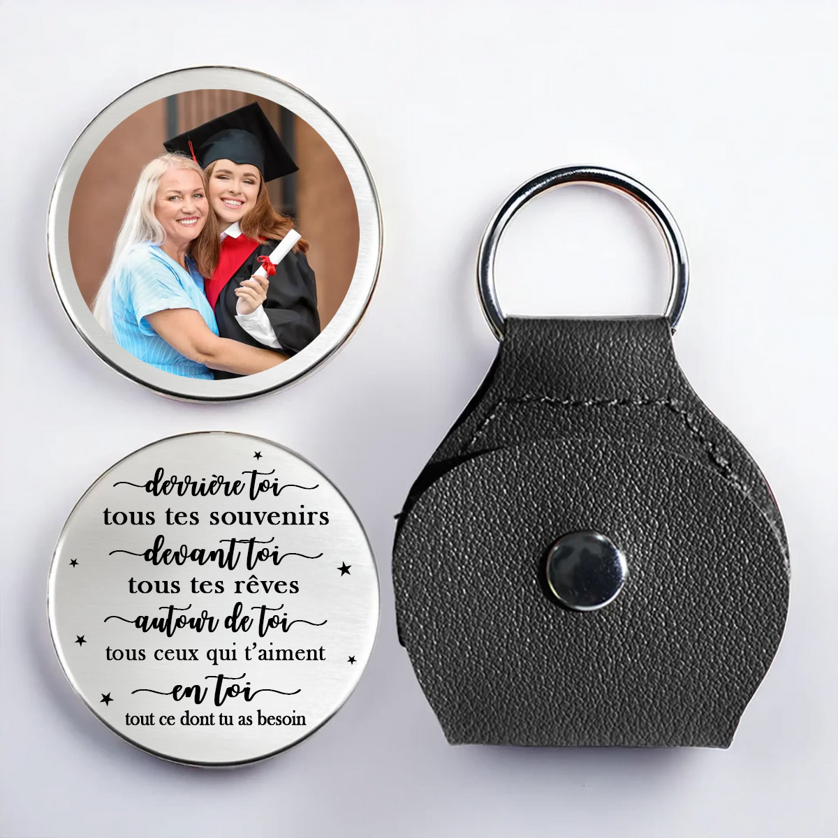 Câlin de poche avec photo – Cadeau de remise de diplôme