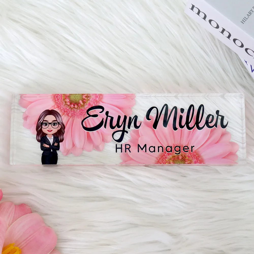 Plaque en acrylique personnalisée pour employé·e·s
