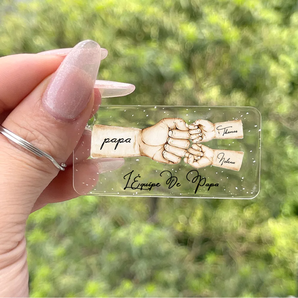 Coup franc – Porte-clés en acrylique personnalisé pour papa