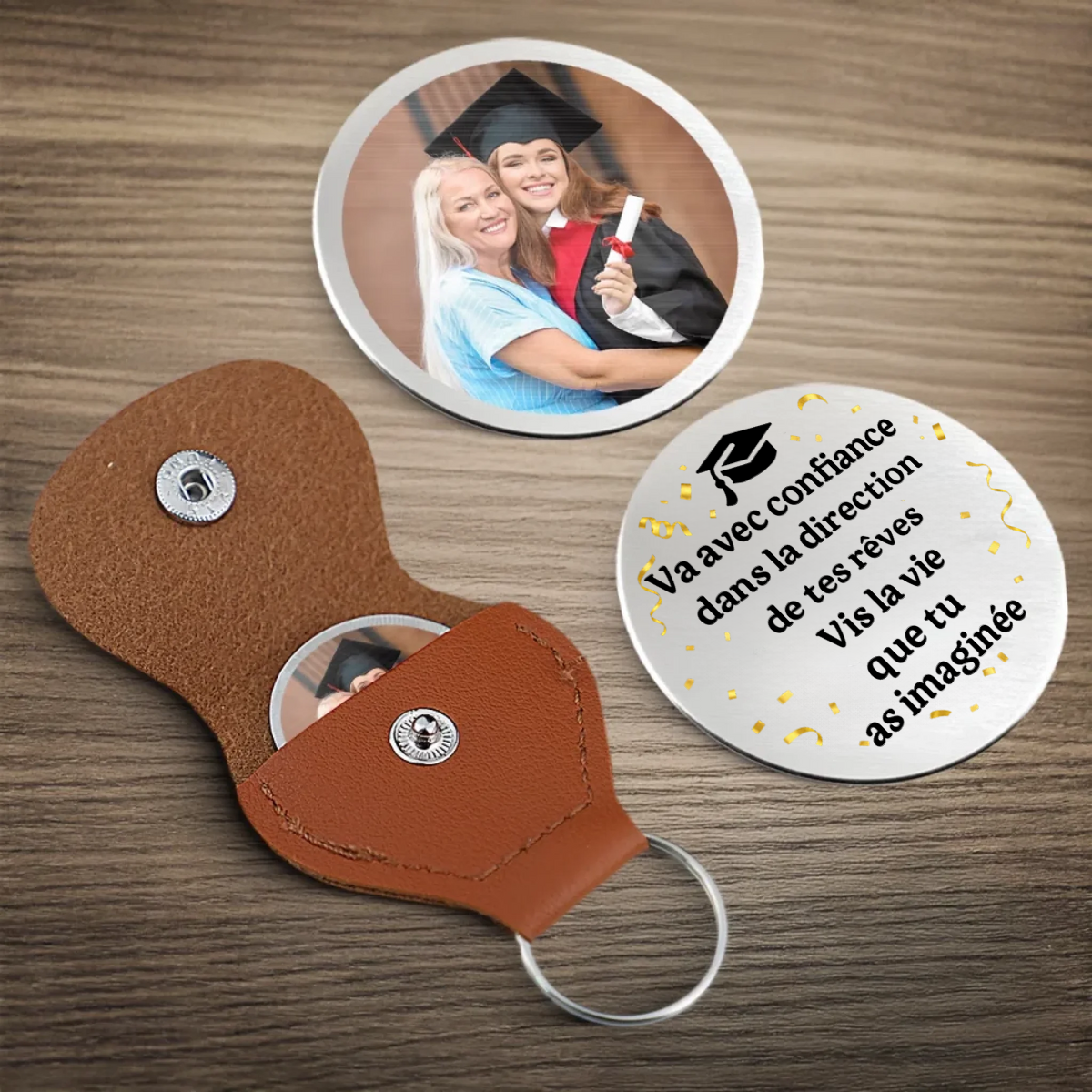 Câlin de poche avec photo – Cadeau de fin d’études