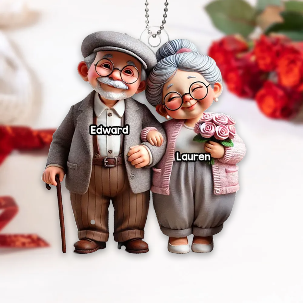 Porte-voiture en acrylique pour couple âgé – Cadeau pour couple et grands-parents
