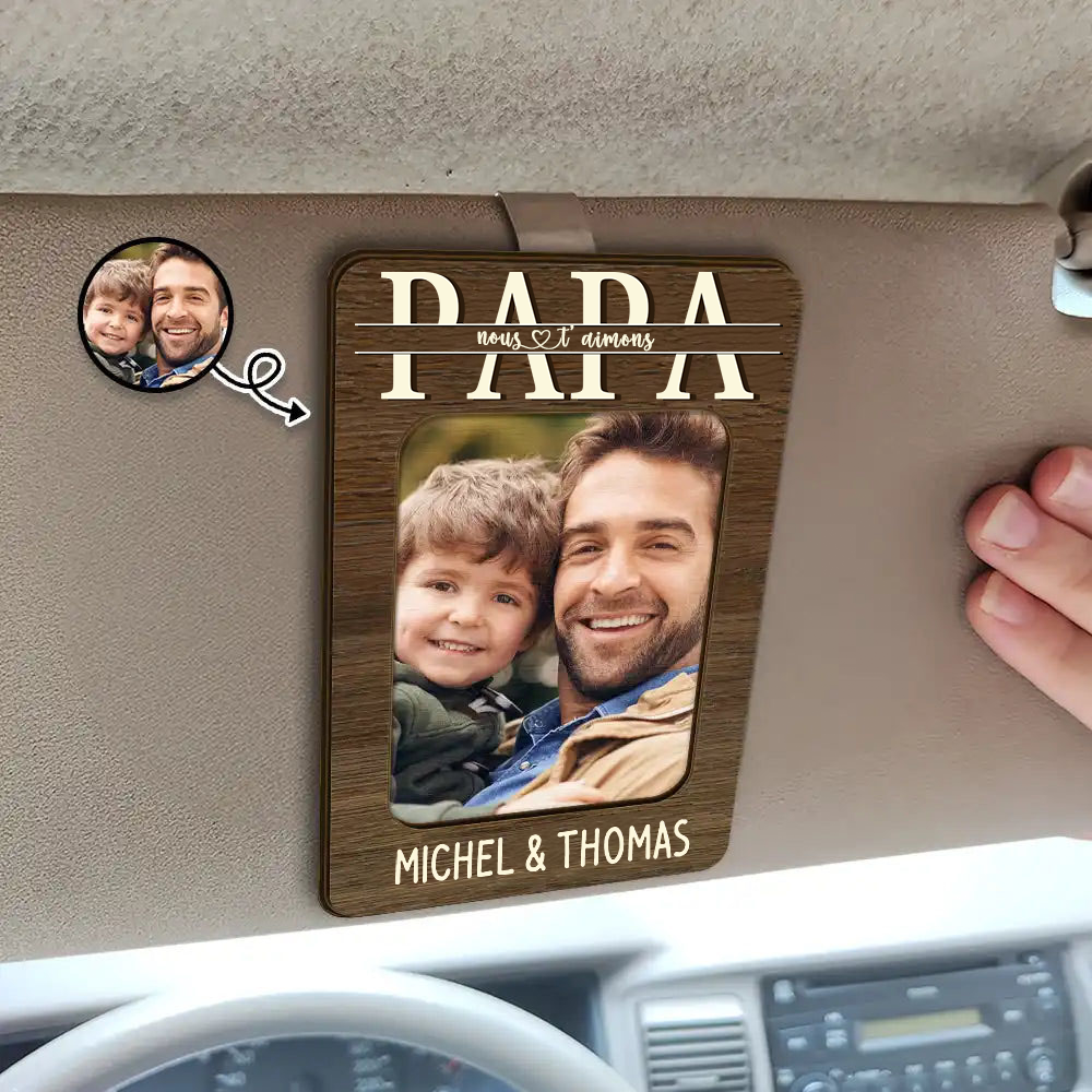 Panneau en bois personnalisé "Papa et enfant" pour père