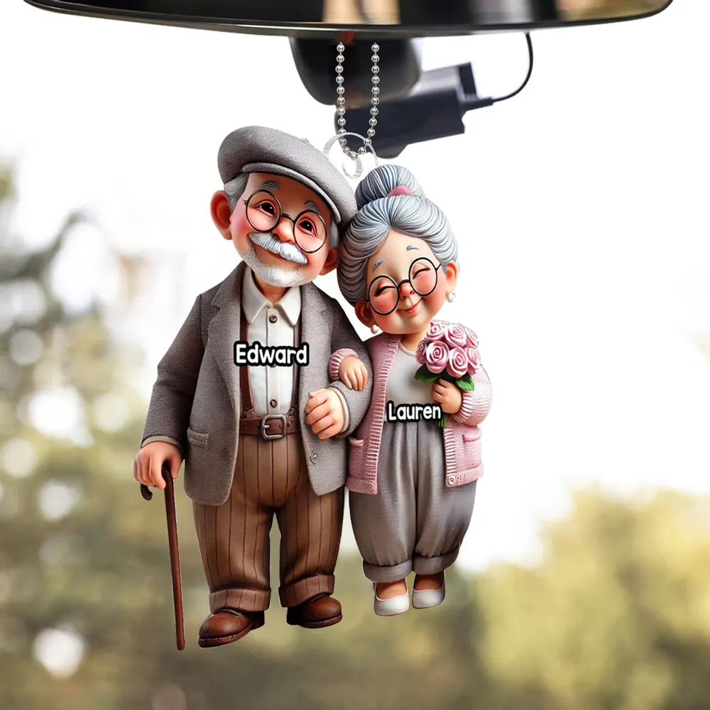 Porte-voiture en acrylique pour couple âgé – Cadeau pour couple et grands-parents