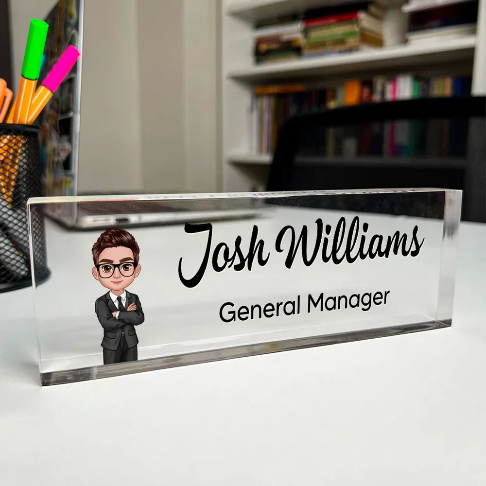 Plaque en acrylique personnalisée pour employé·e·s