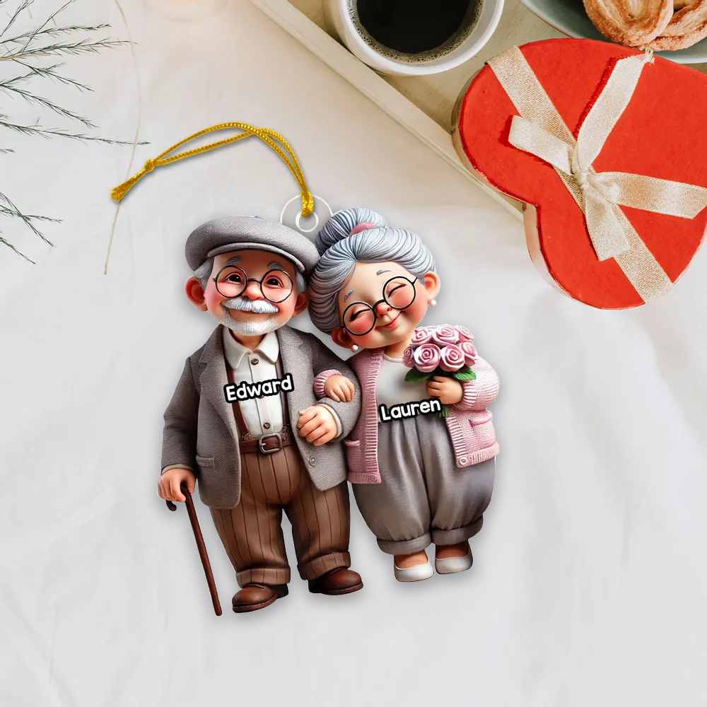 Porte-voiture en acrylique pour couple âgé – Cadeau pour couple et grands-parents