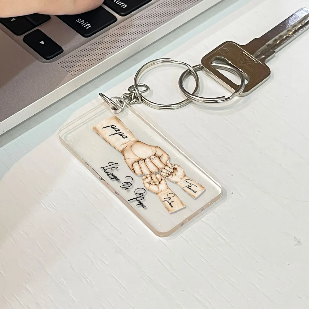 Coup franc – Porte-clés en acrylique personnalisé pour papa