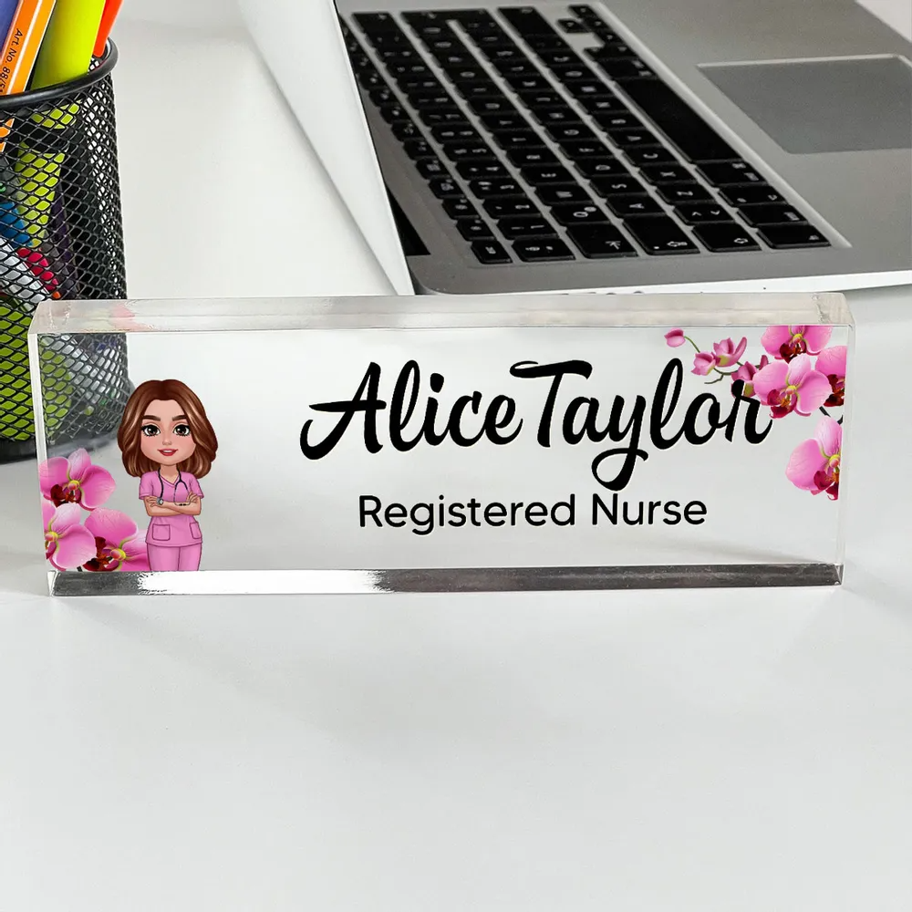 Plaque en acrylique personnalisée pour employé·e·s