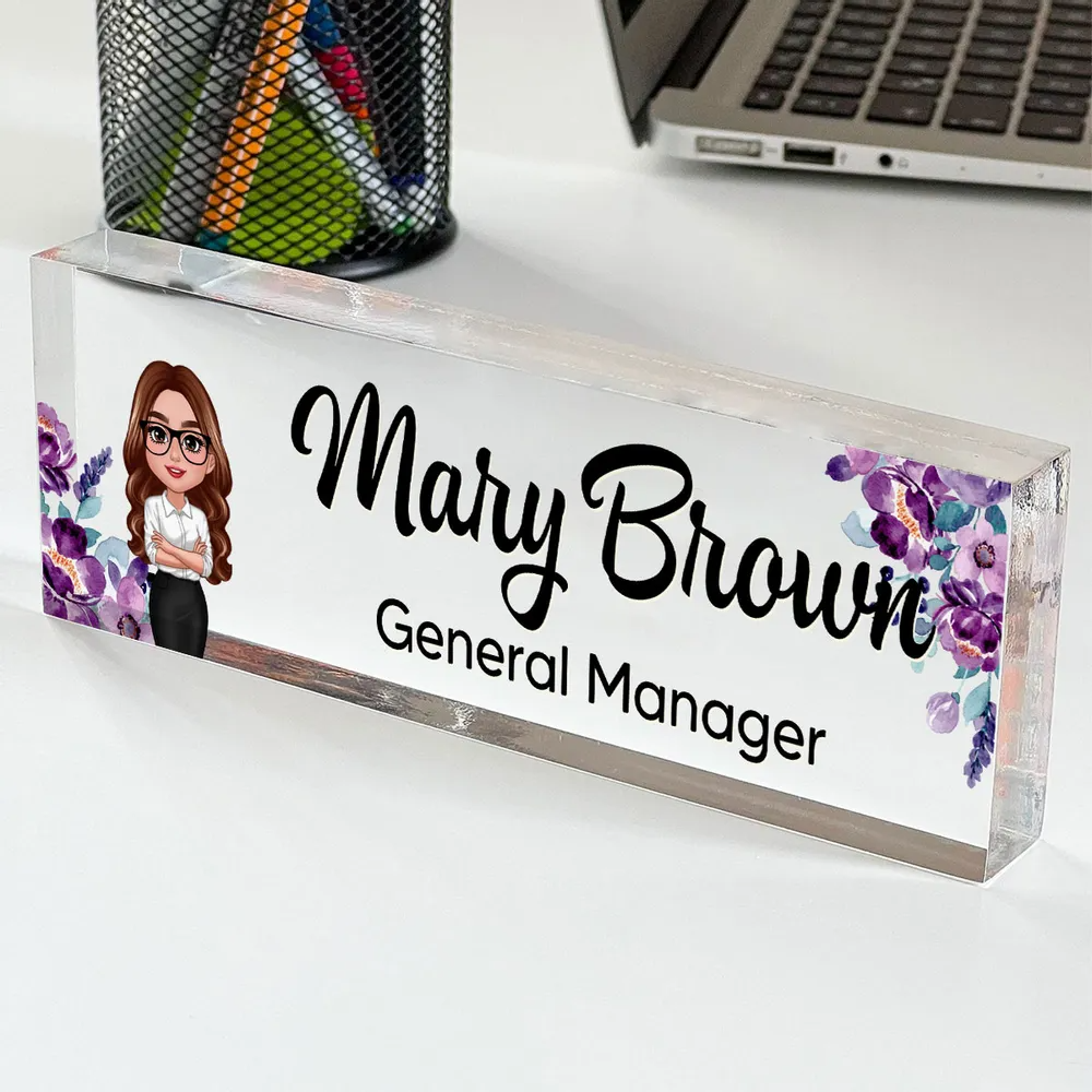 Plaque en acrylique personnalisée pour employé·e·s