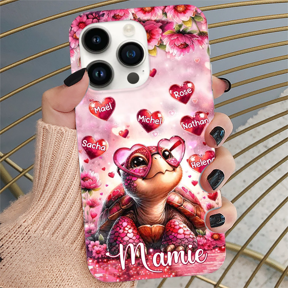 Tortue-étui de téléphone personnalisé pour iPhone et Samsung