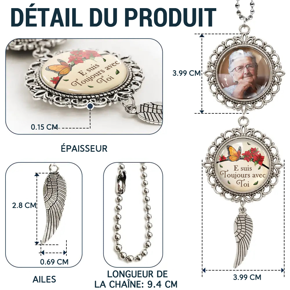 Orement en métal personnalisé avec photo – Cadeau commémoratif avec impression couleur