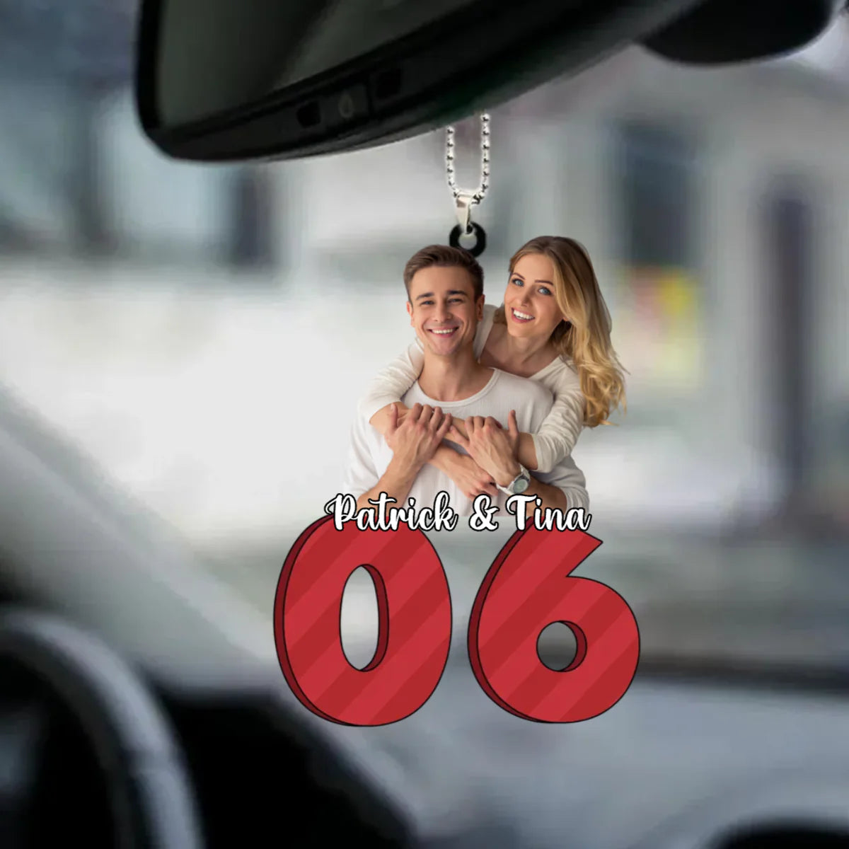 Pendentif acrylique avec photo, gravure du nom et du numéro Cadeaux d'anniversaire