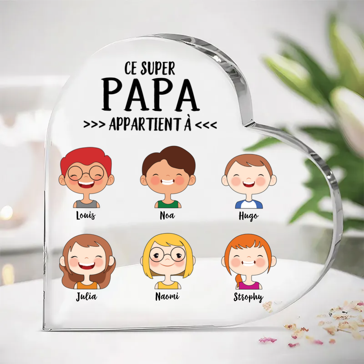 Cœur sur pied avec 1-8 poupées