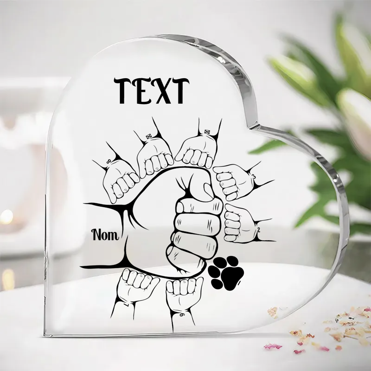 Plaque Acrylique Coup de poing