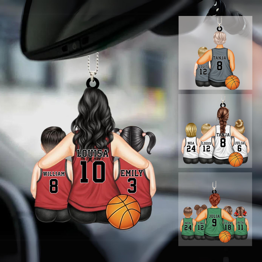 Ornements Acrylique Basket-Ball 1-4 Enfants pour Maman