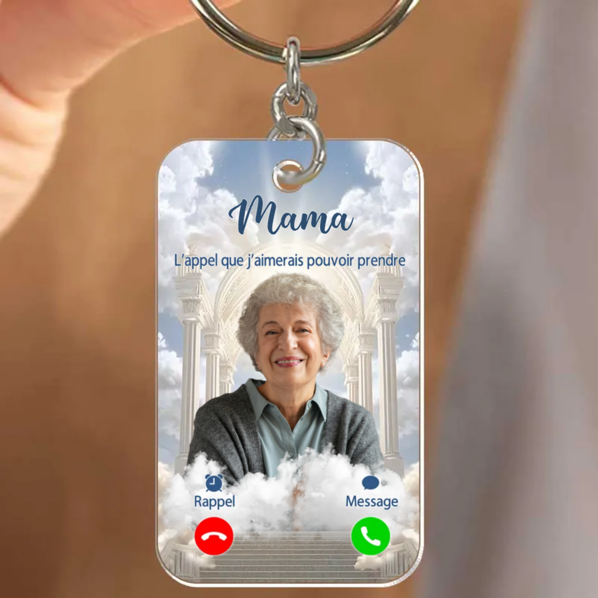 Porte-clés acrylique "L'appel..." Cadeaux de deuil