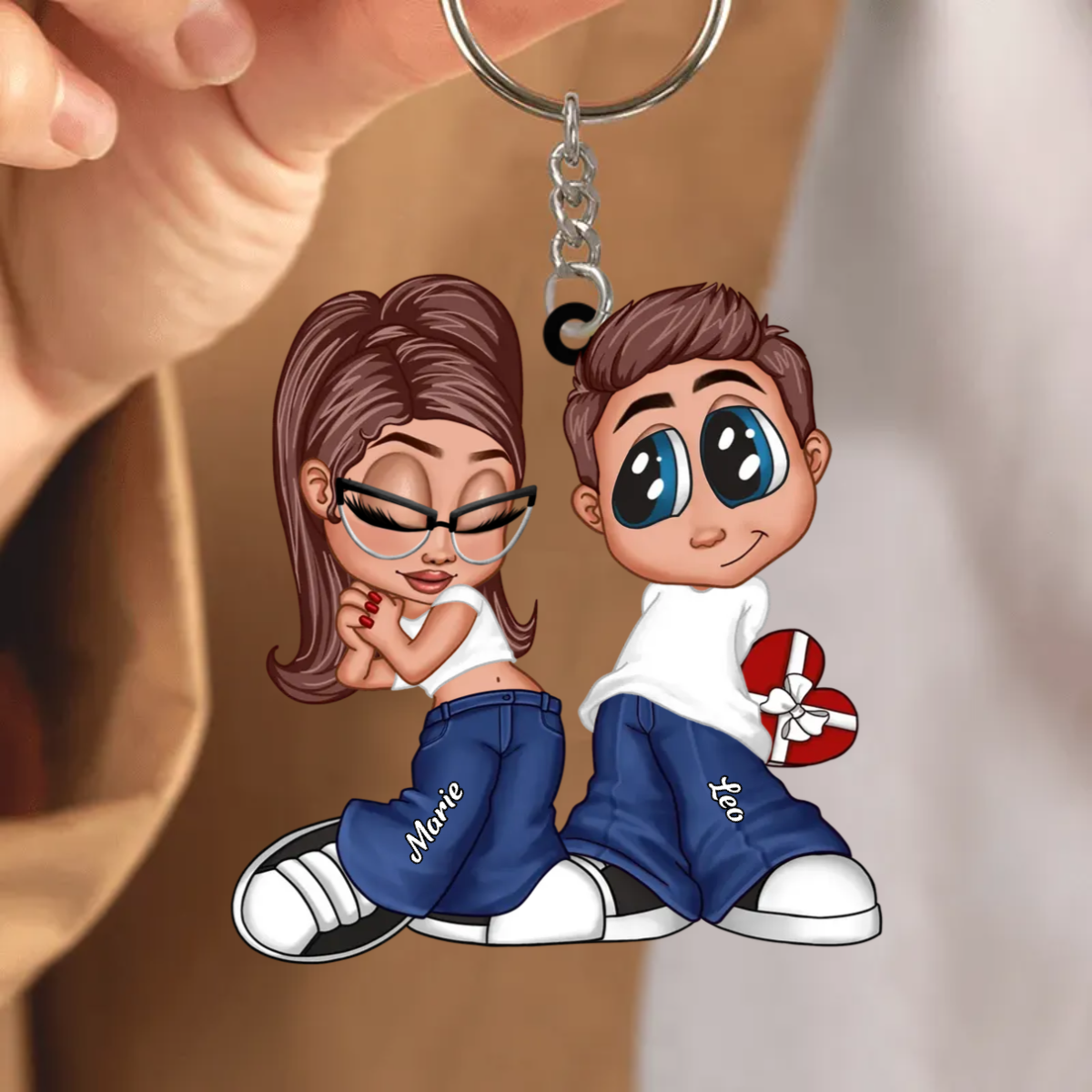 Porte-clés en acrylique pour le couple Style Y2K