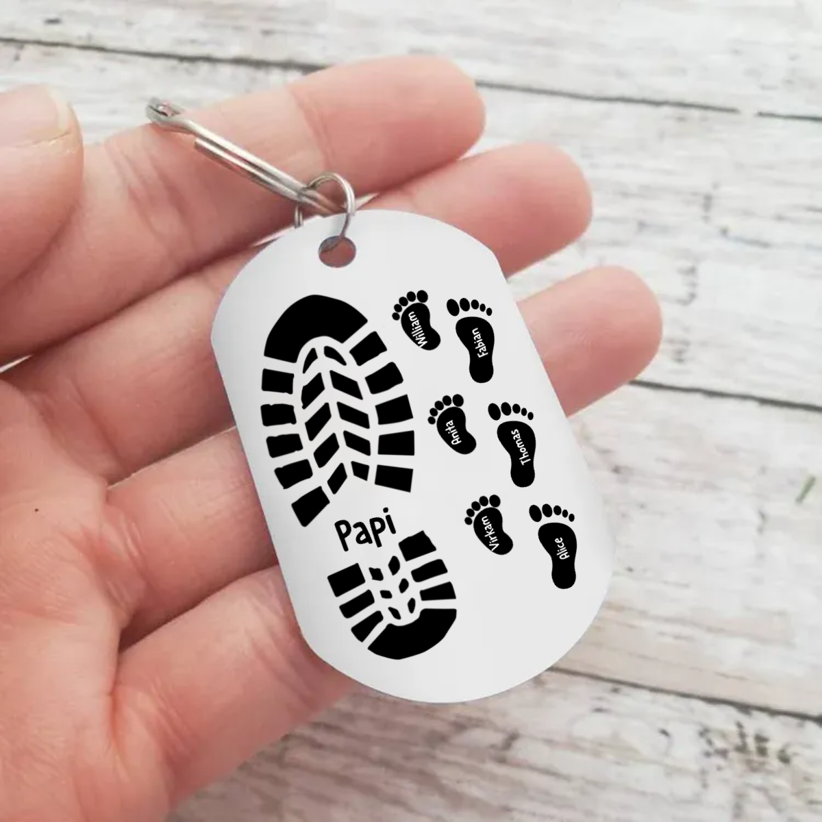 Porte-Clés 1-6 Prénoms Personnalisés