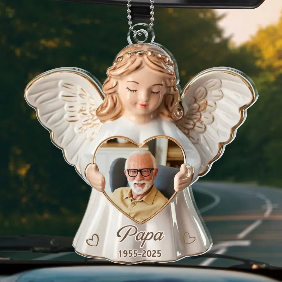 Pendentif personnalisé avec photo – Ange du souvenir