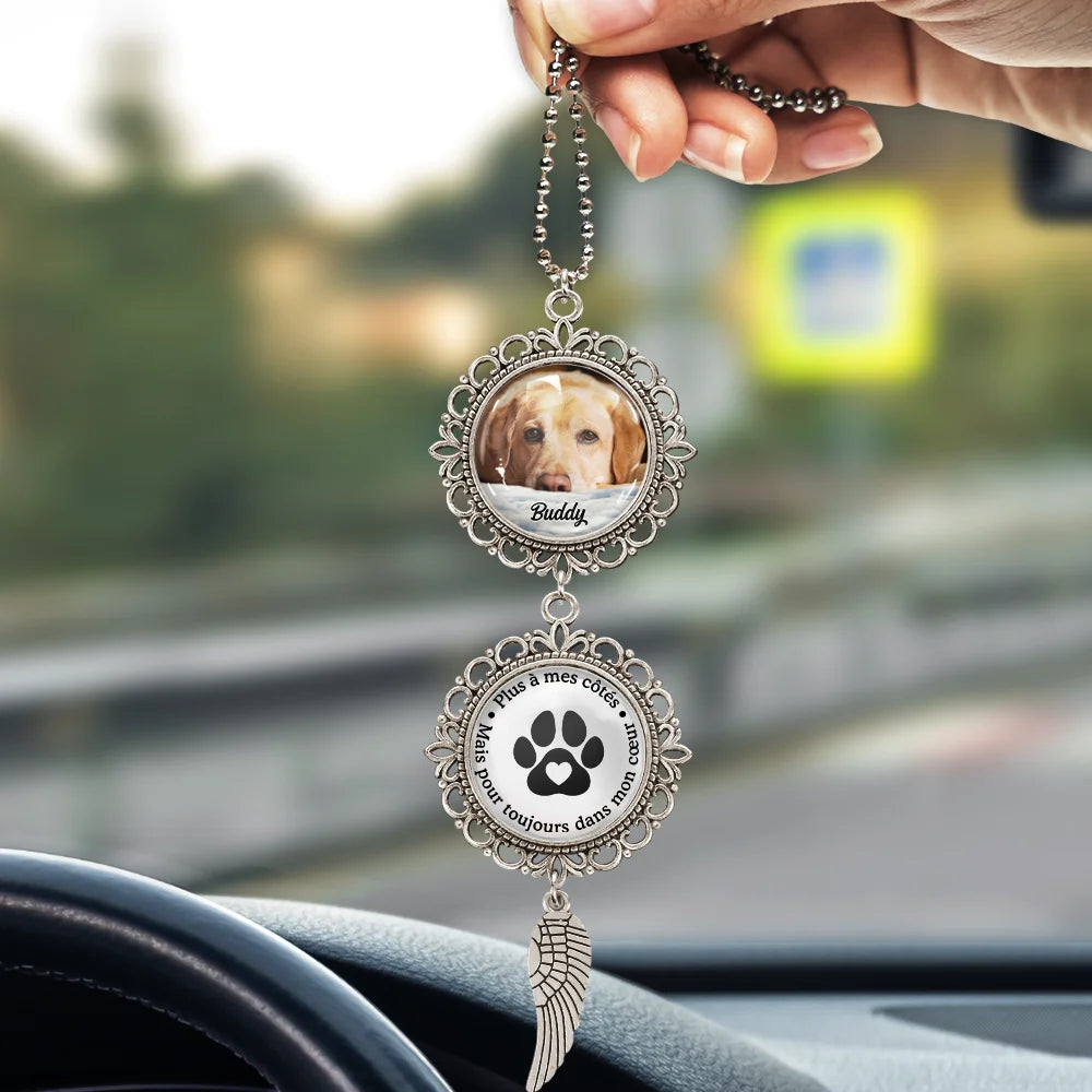 Pendentif en métal avec photo et texte Cadeau de condoléances pour animal de compagnie