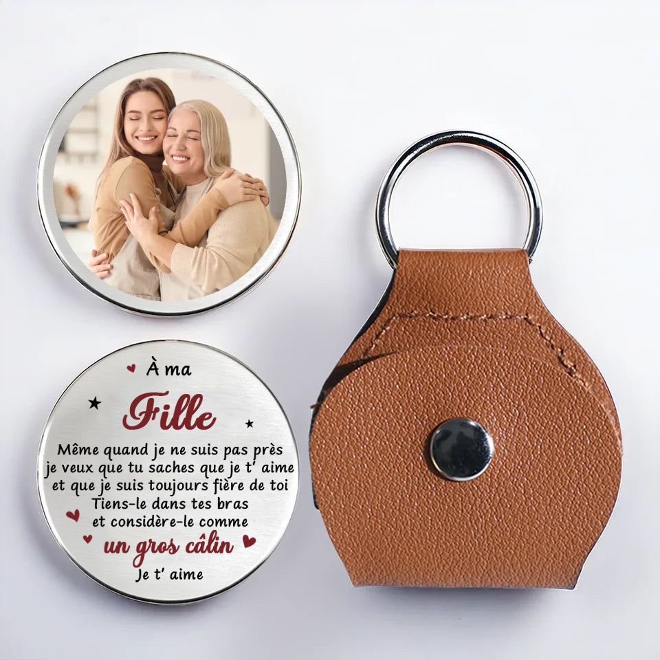 Étreinte de poche avec photo et message - Cadeau pour fille, fils, petit-fils et petite-fille