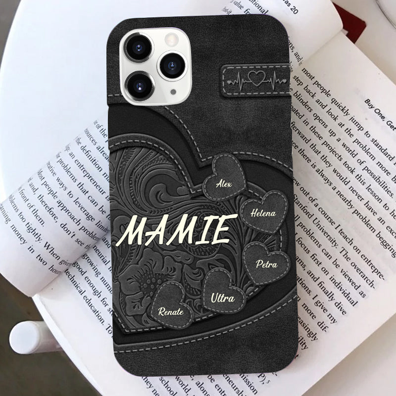 Coque de téléphone en silicone avec cœurs pour iPhone et Samsung