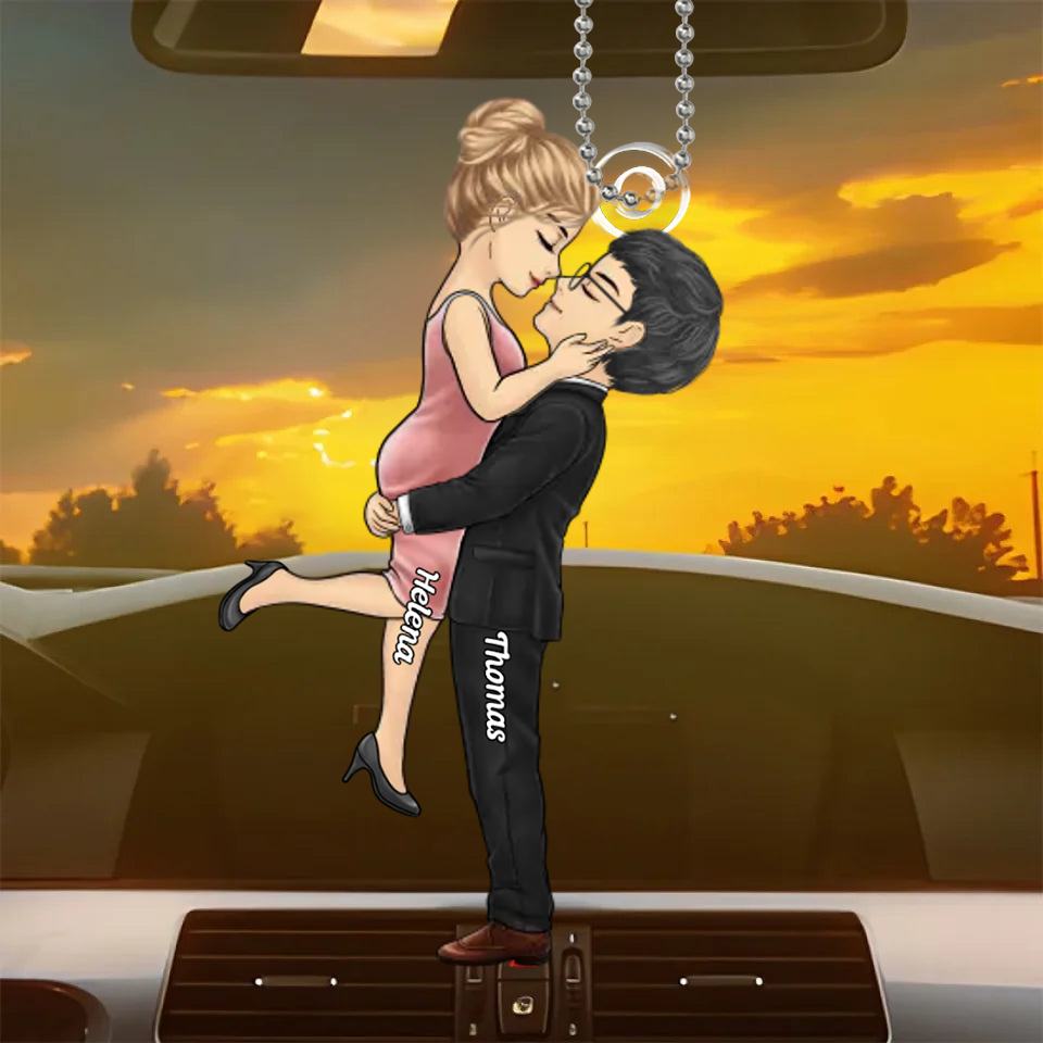 Pendentif de rétroviseur personnalisé pour couple