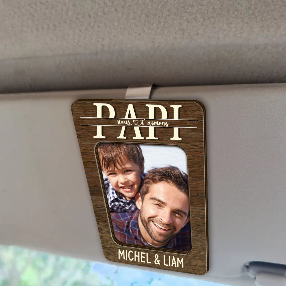 Panneau en bois personnalisé "Papa et enfant" pour père
