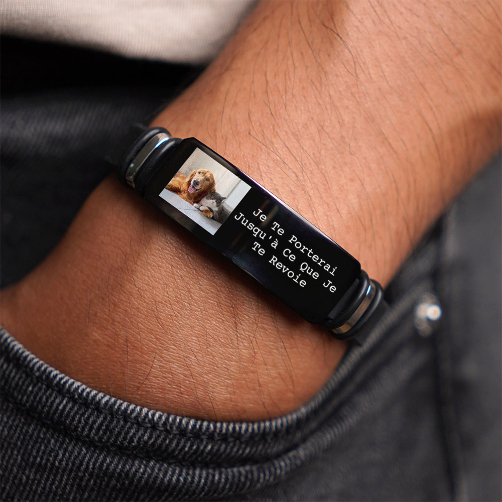 Bracelet en silicone personnalisé en mémoire d’un animal de compagnie perdu