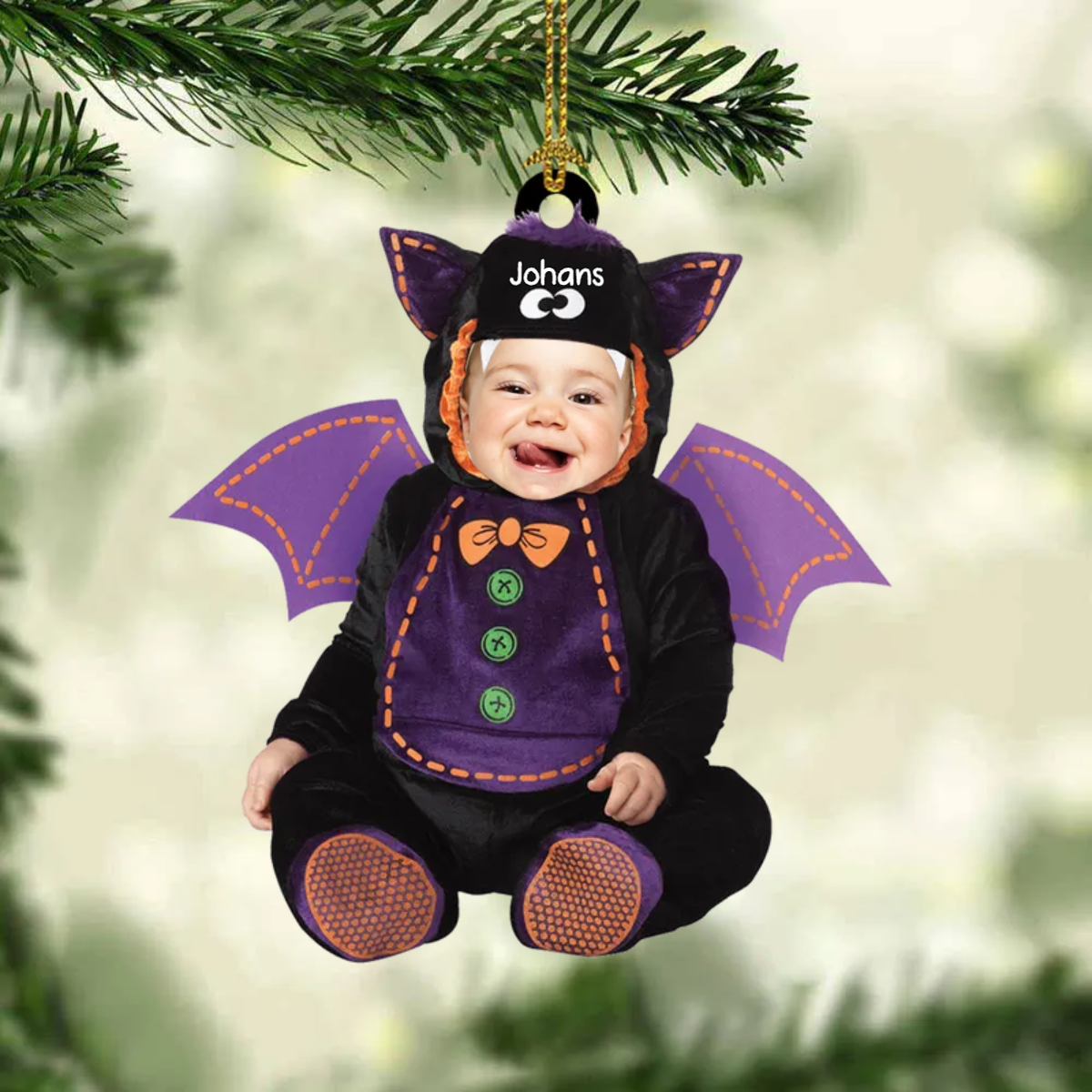 Bébé Photo Costumes Décorations de Noël avec nom