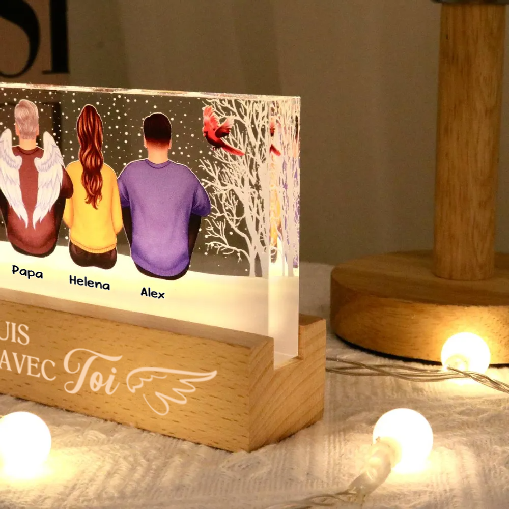 Toujours avec toi – Veilleuse personnalisée en mémoire d’un être cher