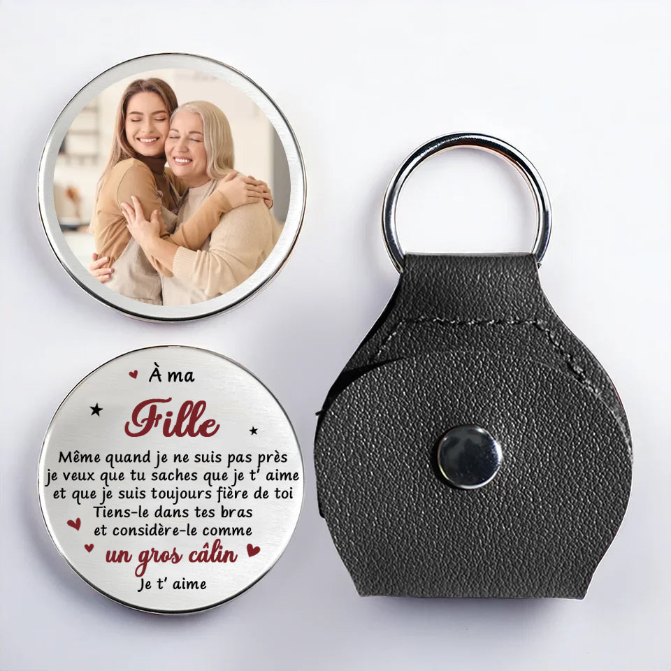 Étreinte de poche avec photo et message - Cadeau pour fille, fils, petit-fils et petite-fille