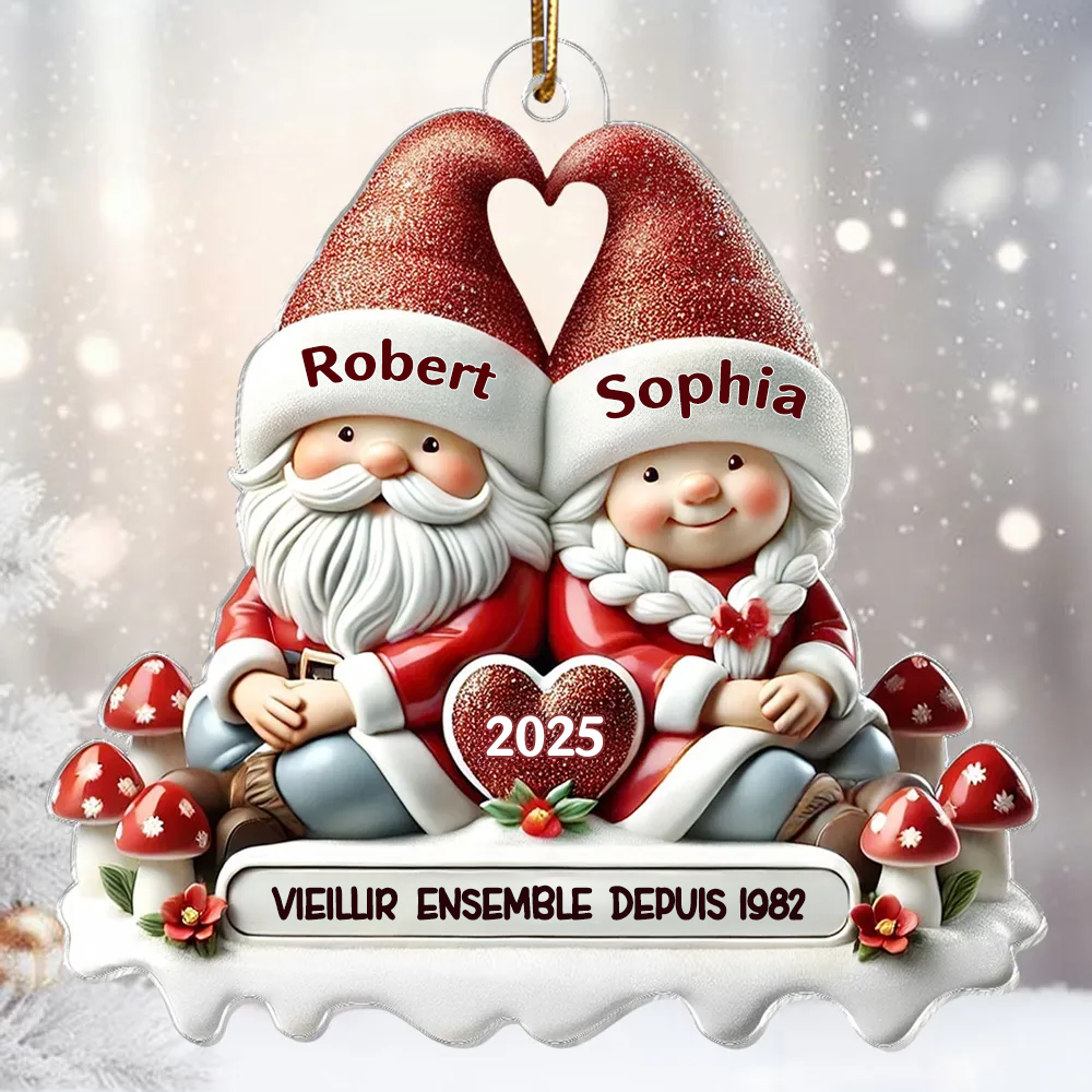 Ornement plat– « Couple de lutins »