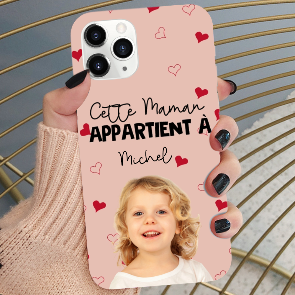 Cette... appartient à – Coque de téléphone personnalisée avec photos pour iPhone et Samsung