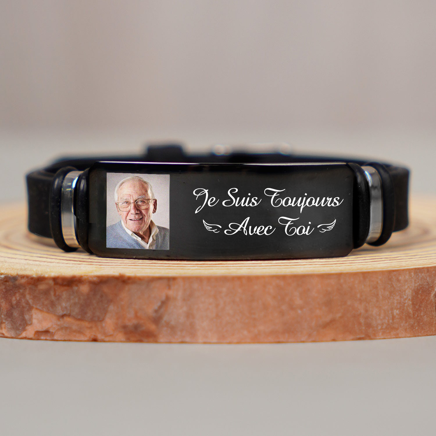 Toujours avec toi – Bracelet ajustable personnalisé