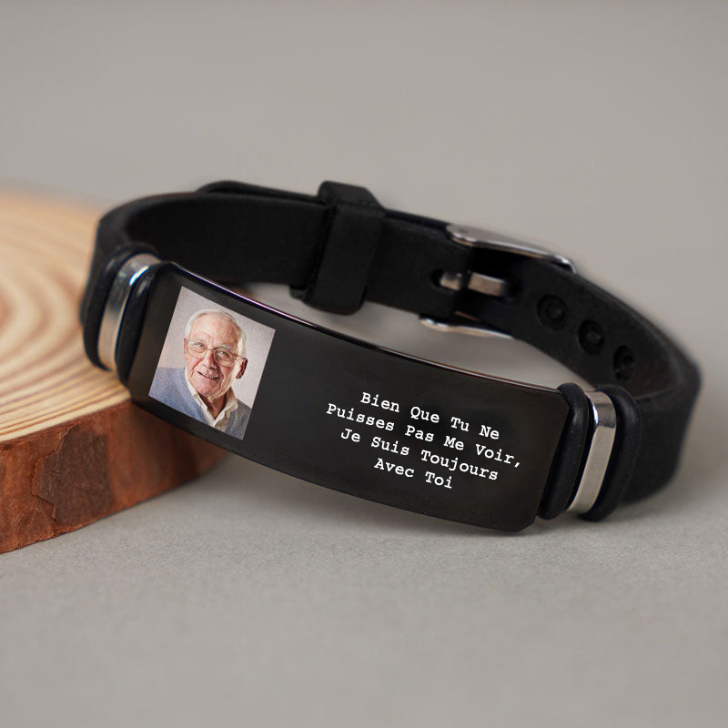 Bracelet avec photo – Cadeau de deuil personnalisé