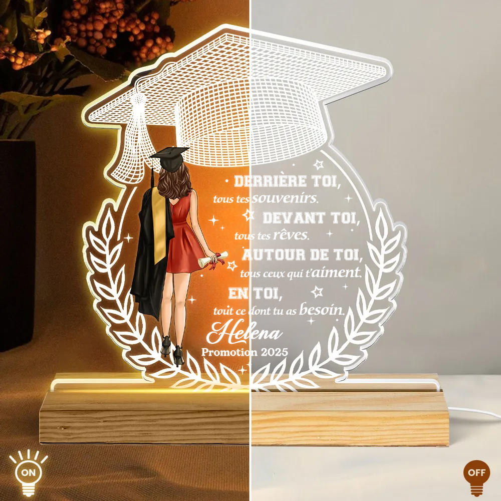 Veilleuse LED personnalisée pour la remise de diplôme