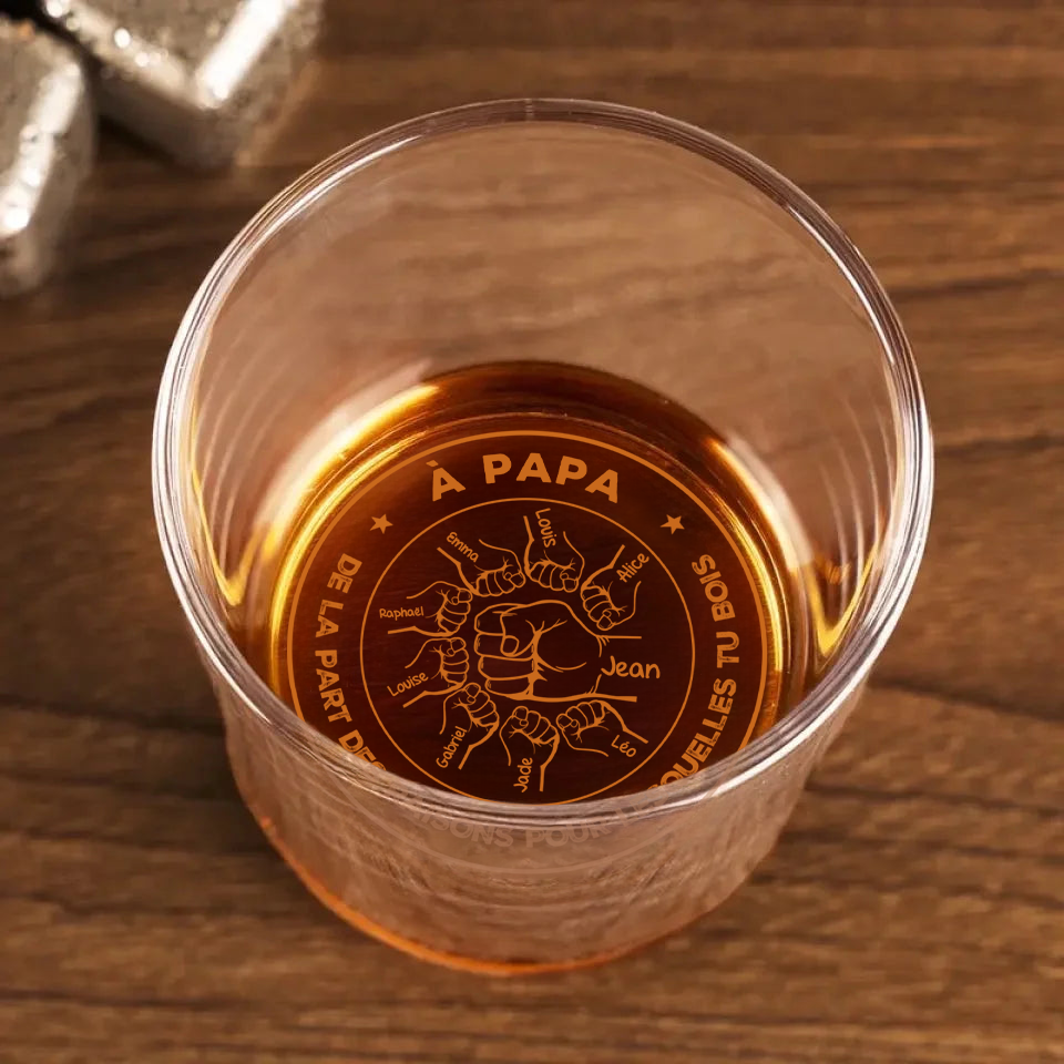 Coup de poing – Verre à whisky personnalisé, cadeau pour Papa