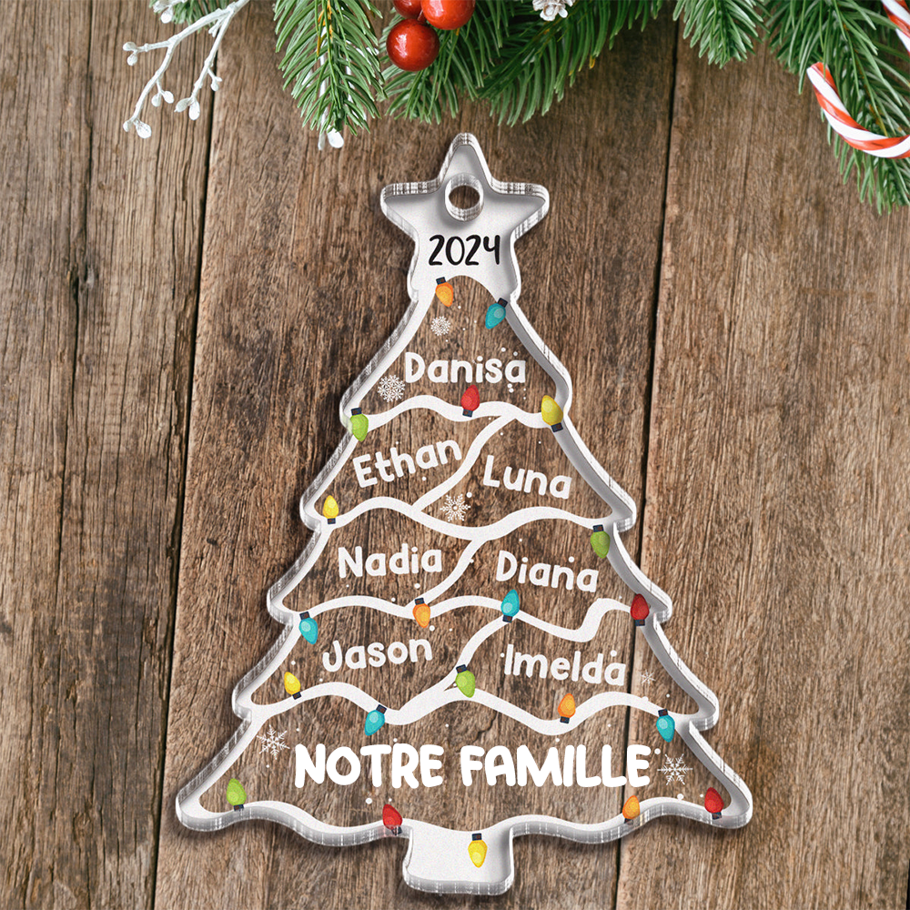Arbre de famille - Ornement de Noël individuel