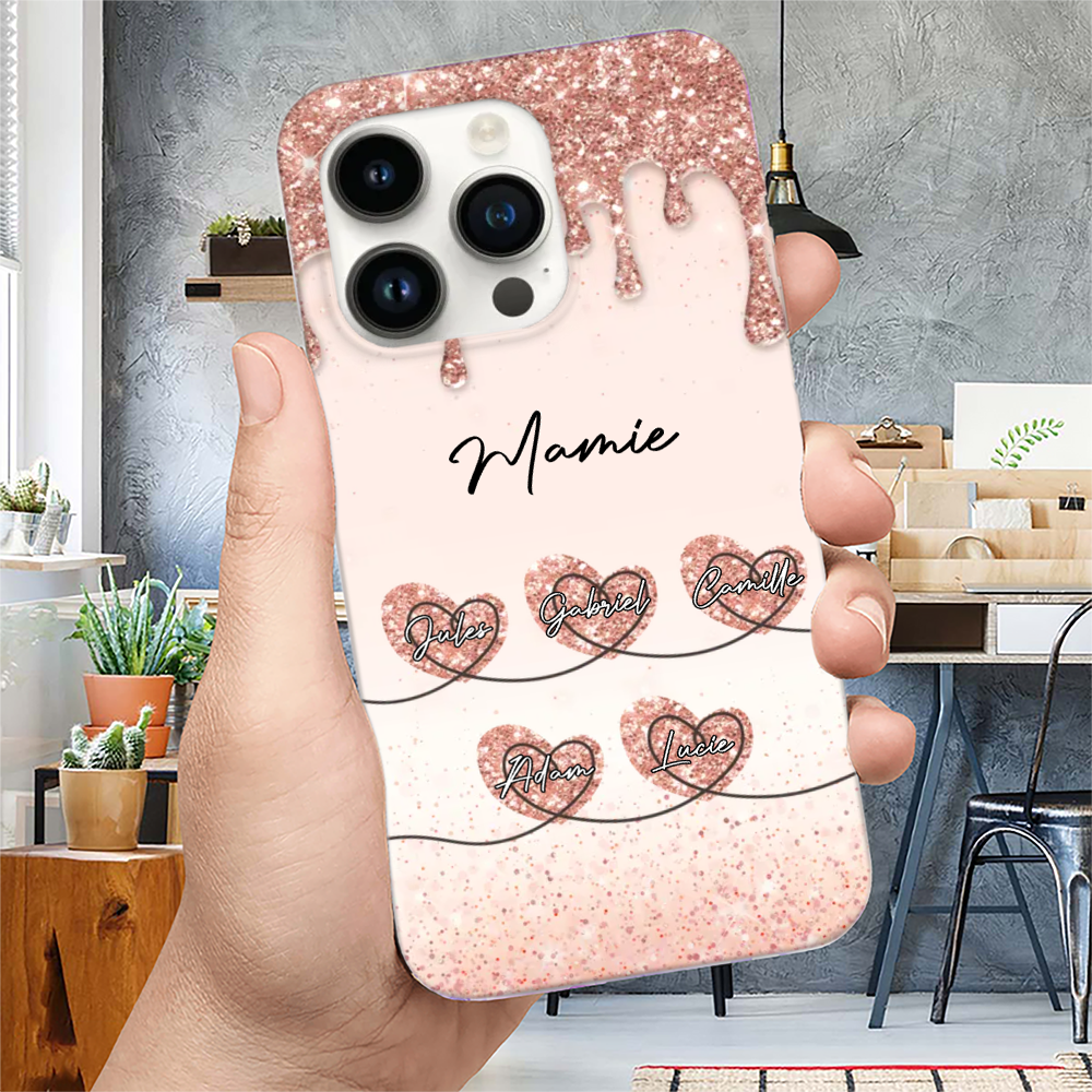 Cœurs--étui de téléphone personnalisé pour iPhone et Samsung