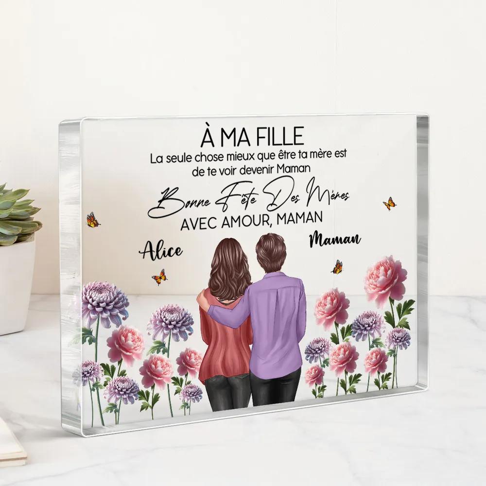 Panneau en acrylique personnalisé pour fille et belle-fille
