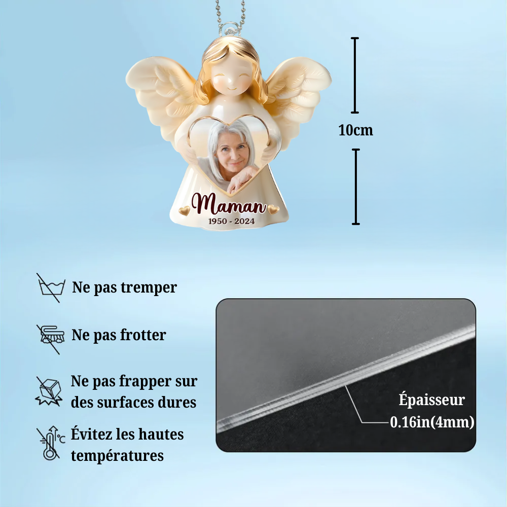 Pendentif personnalisé avec photo – Ange