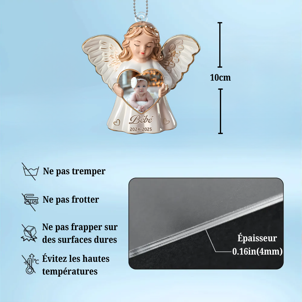 Pendentif personnalisé avec photo – Ange du souvenir